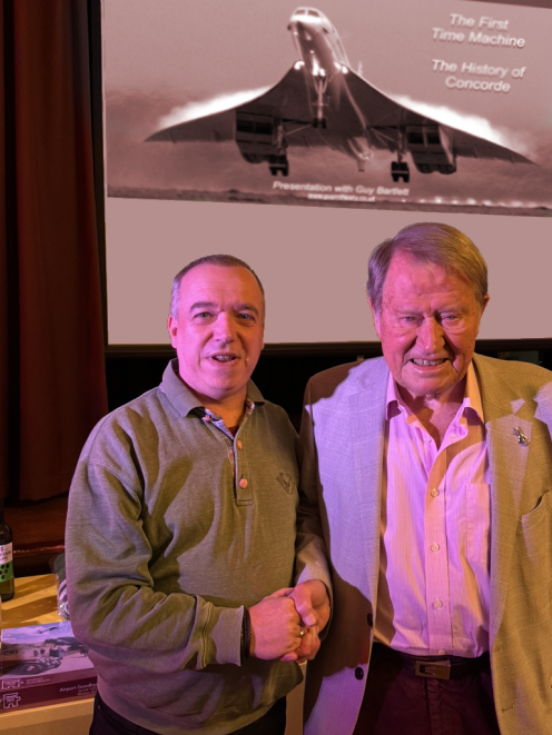 Guy Bartlett with Concorde Captain John Hutchinson